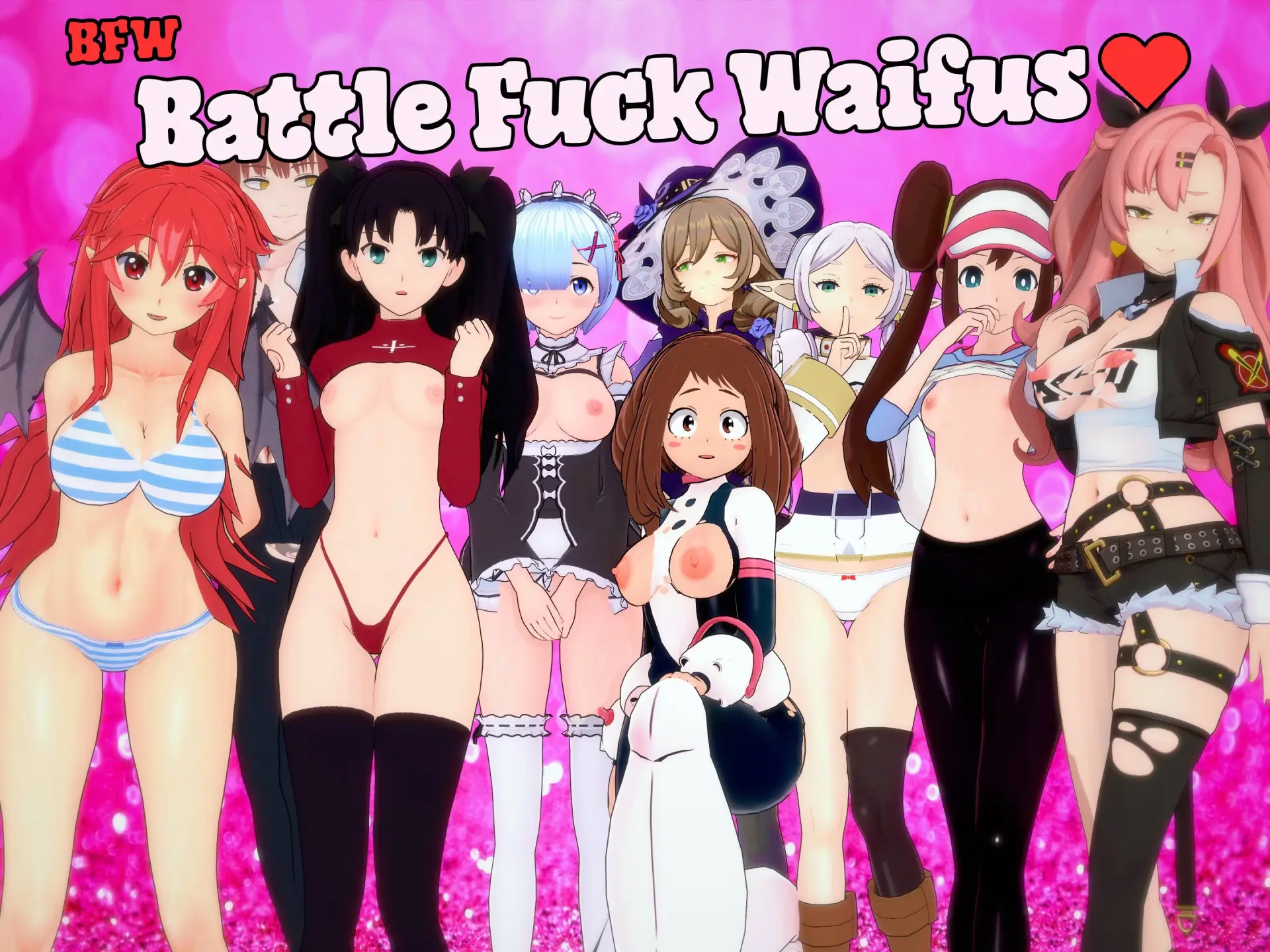 BFW – Battle Fuck Waifus gameplay screenshot 5 (Ren'Py adult game) by WaifuPoly – free download