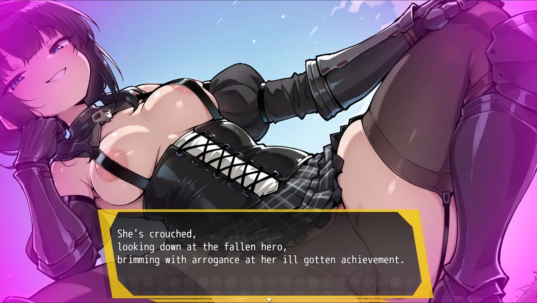 Conquest Femdom Frontlines gameplay screenshot 1 (Ren'Py adult game) by MitteyMew – free download