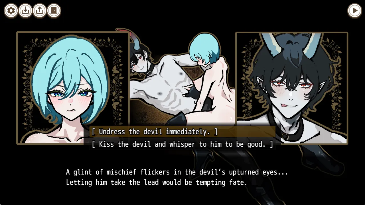 Devil and Pitfall gameplay screenshot 2 (Ren'Py adult game) by You're Special – free download