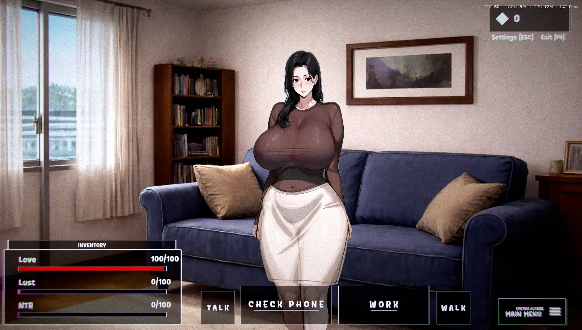 Mode: Life gameplay screenshot 8 (Ren'Py adult game) by LORA – free download