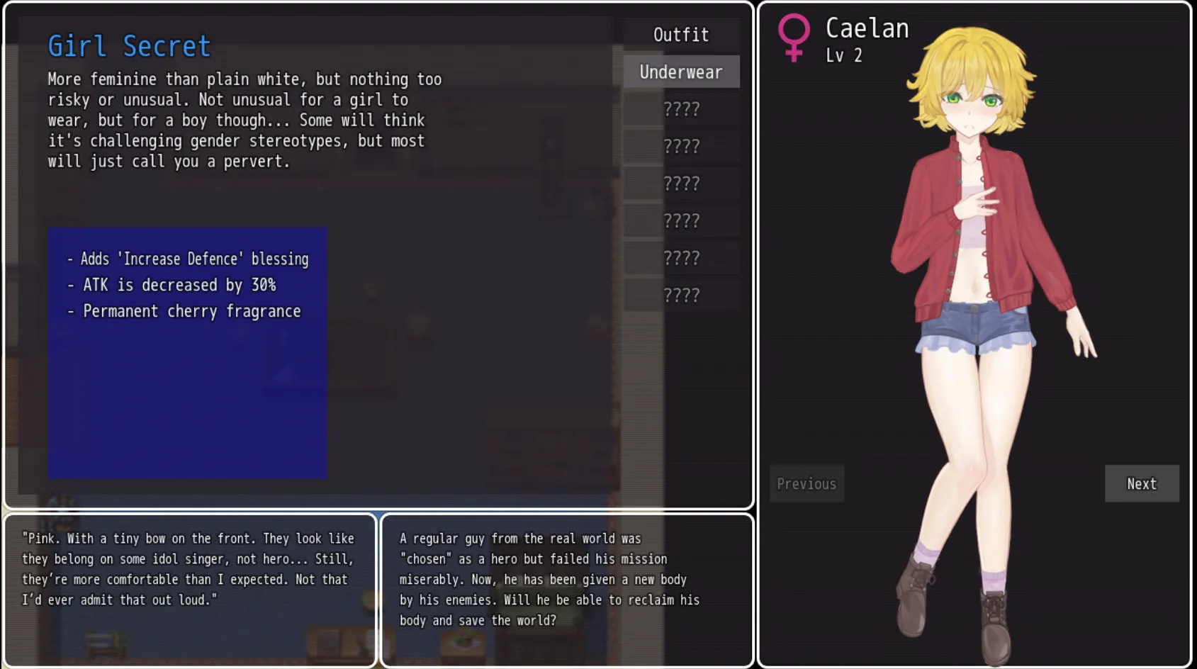 Blessings for the Chosen gameplay screenshot 3 (Ren'Py adult game) by Tonari-kun – free download