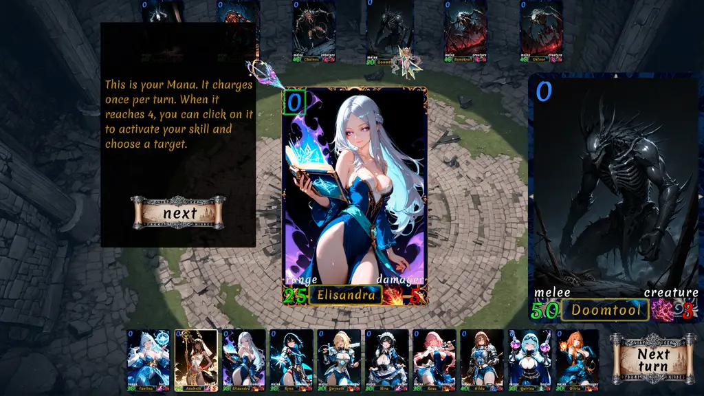 Harem Waifu Wars gameplay screenshot 1 (Ren'Py adult game) by Haremarchos – free download