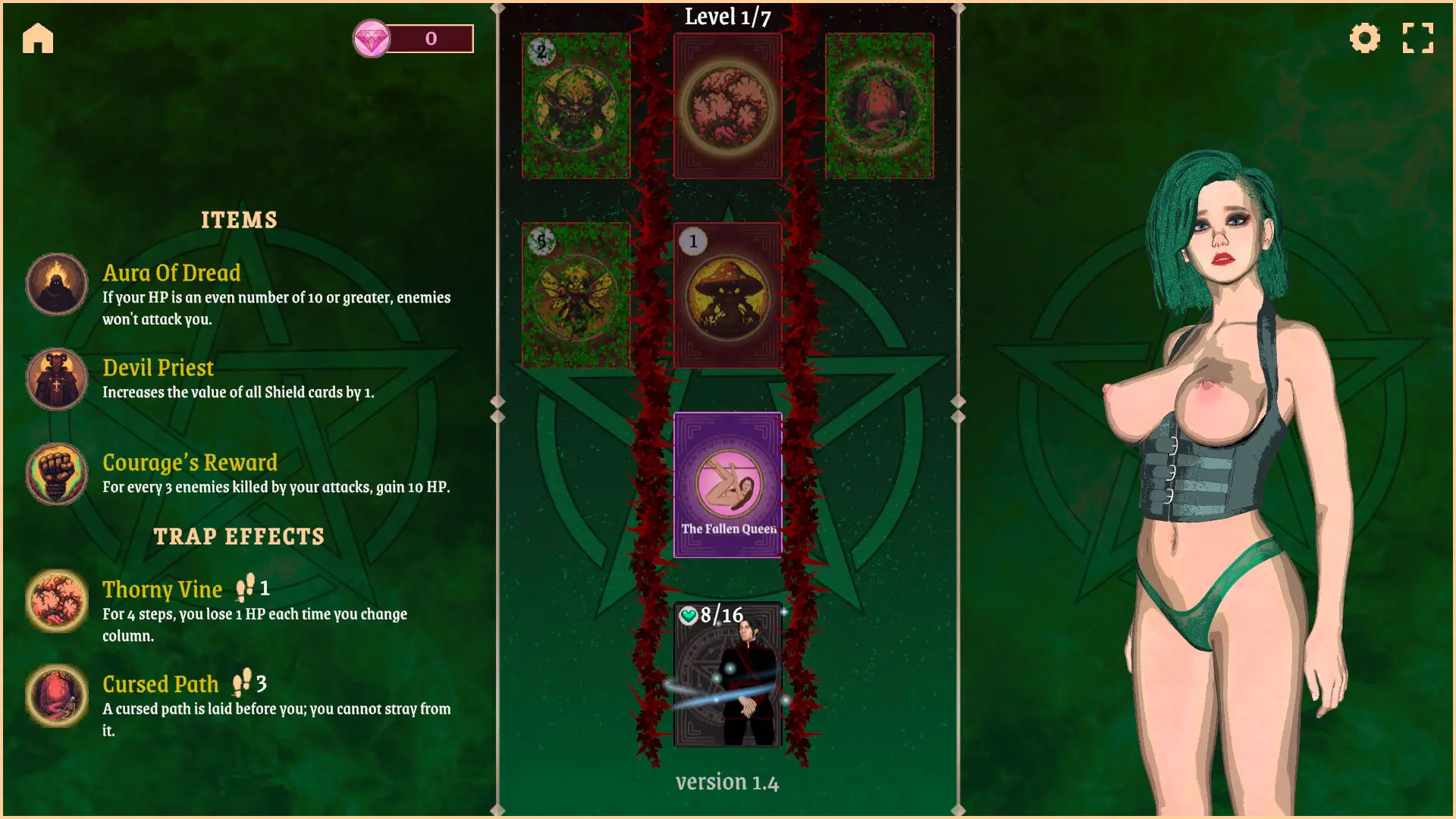 Crown of the Devil gameplay screenshot 3 (Ren'Py adult game) by Lust And Roll – free download
