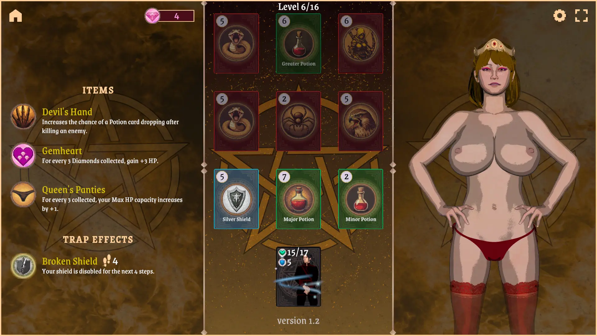 Crown of the Devil gameplay screenshot 8 (Ren'Py adult game) by Lust And Roll – free download