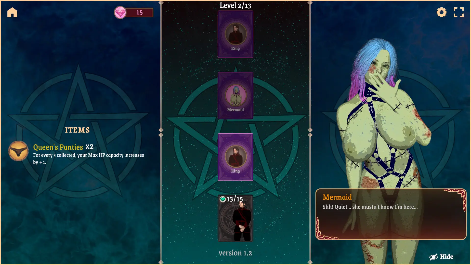 Crown of the Devil gameplay screenshot 17 (Ren'Py adult game) by Lust And Roll – free download