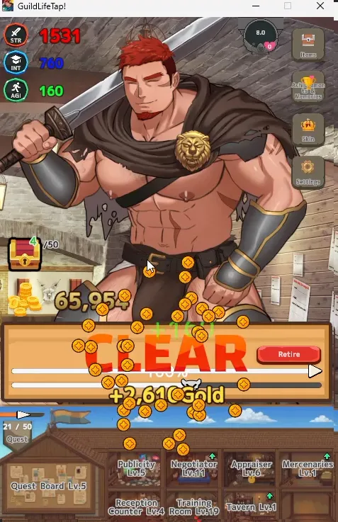 Guild Life Tap! gameplay screenshot 2 (Ren'Py adult game) by darlton (だーるとん) – free download