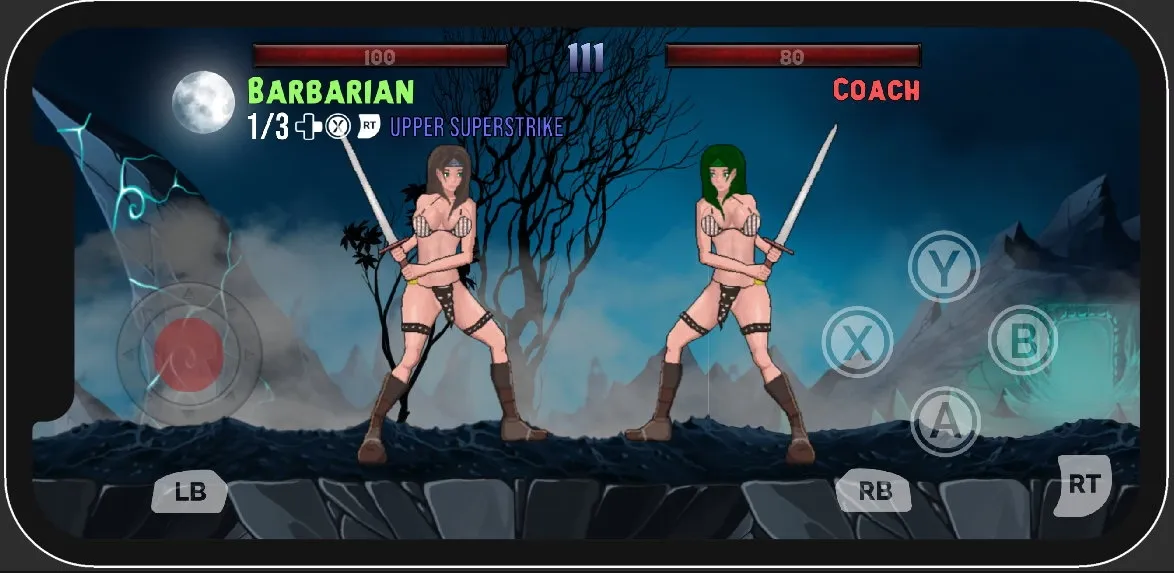 Barbarian Fall: Roguelike gameplay screenshot 1 (Ren'Py adult game) by Zuleyka Games Webpage – free download