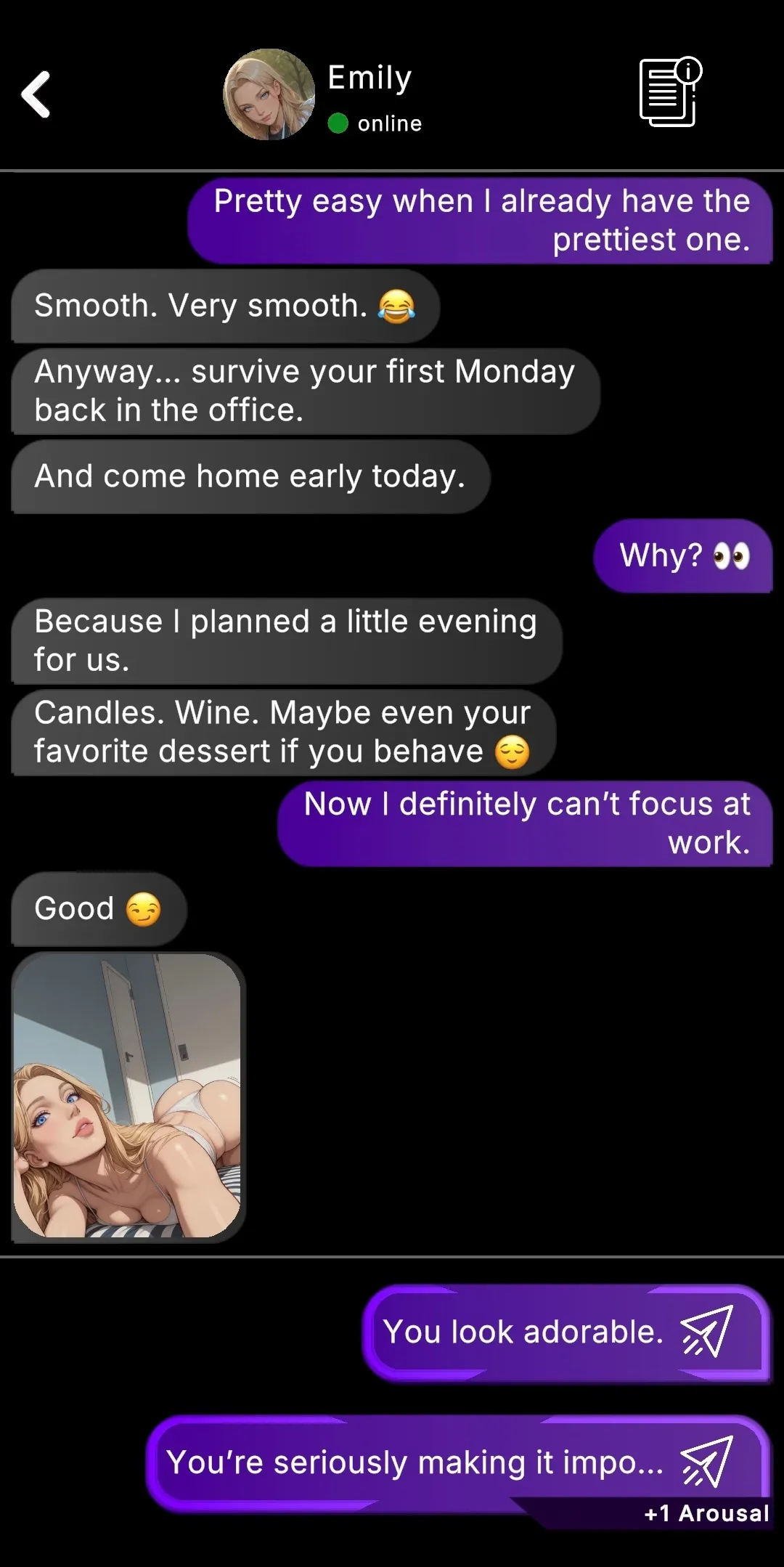 Office Rules gameplay screenshot 2 (Ren'Py adult game) by Red Bloom Studio – free download