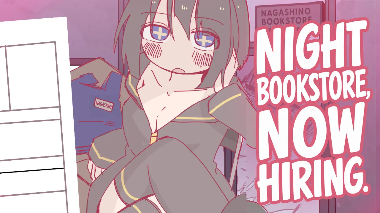 Night Bookstore, Now Hiring. cover Final – Ren'Py adult game by Ayaneria free download