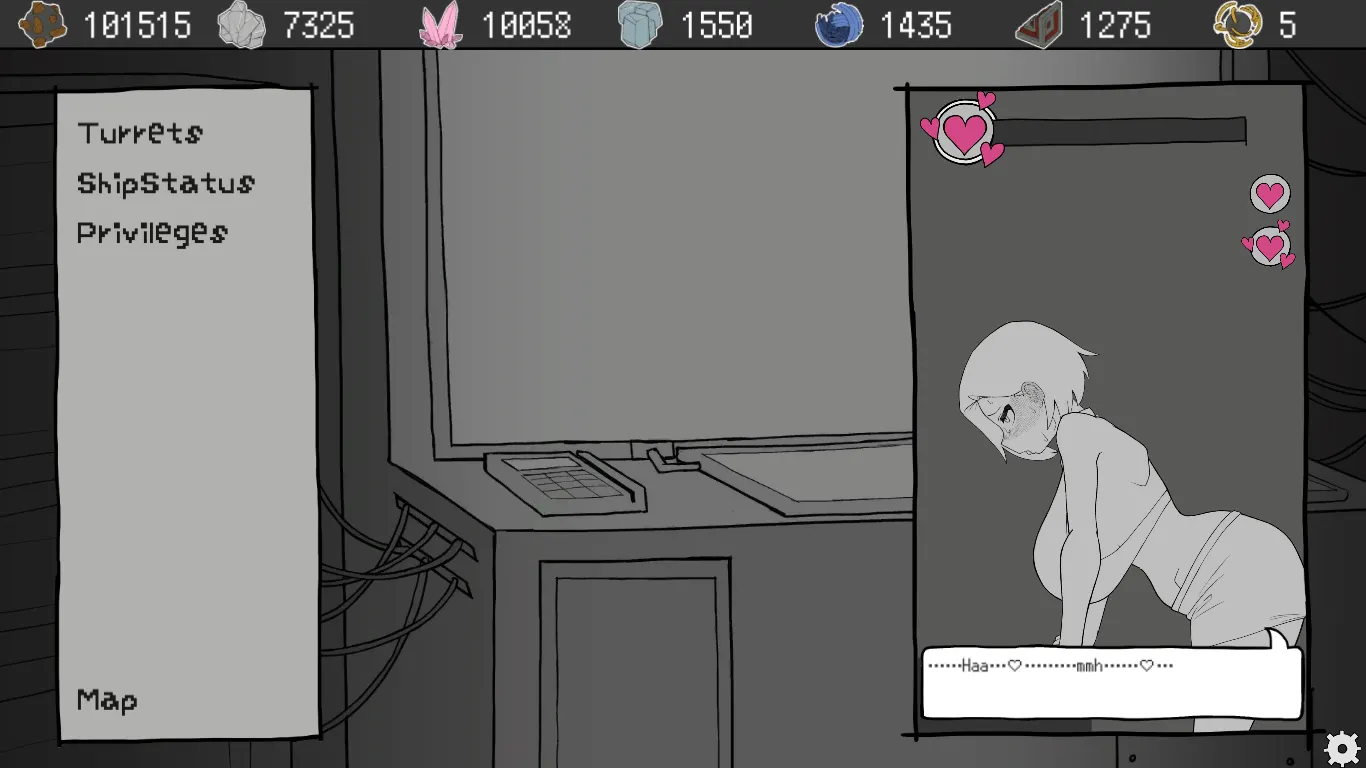 Spaceship and Operations gameplay screenshot 2 (Ren'Py adult game) by doufun-ya – free download