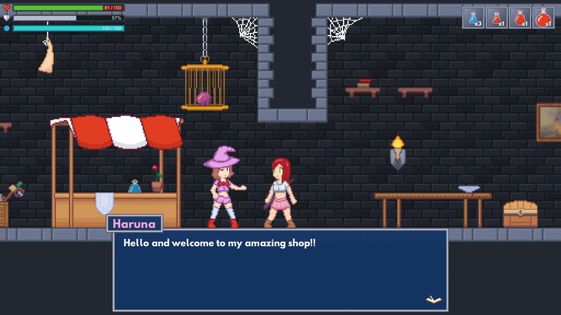 Mystic Knight Maya gameplay screenshot 1 (Ren'Py adult game) by Mega Blue Ball – free download
