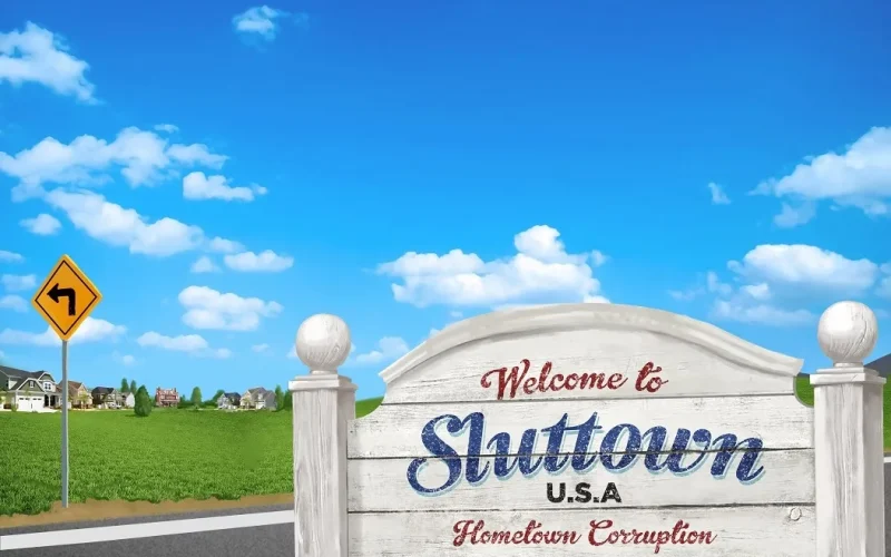 Sluttown USA: Hometown Corruption cover 0.64 – HTML adult game by AmusingOddity free download