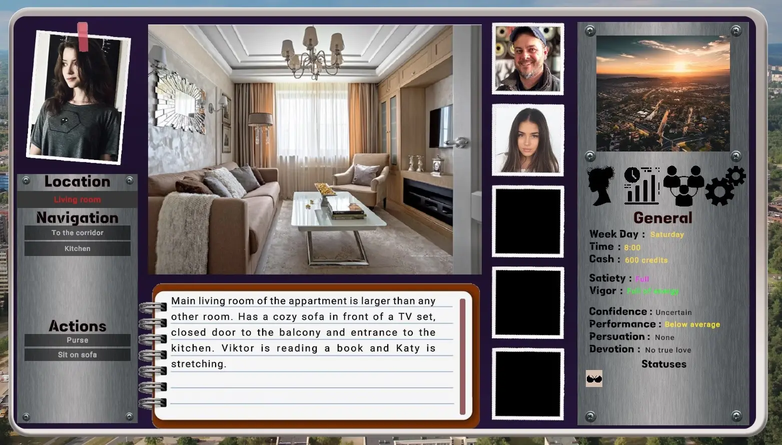 Devotion gameplay screenshot 1 (Ren'Py adult game) by Shellheart Awe Games – free download