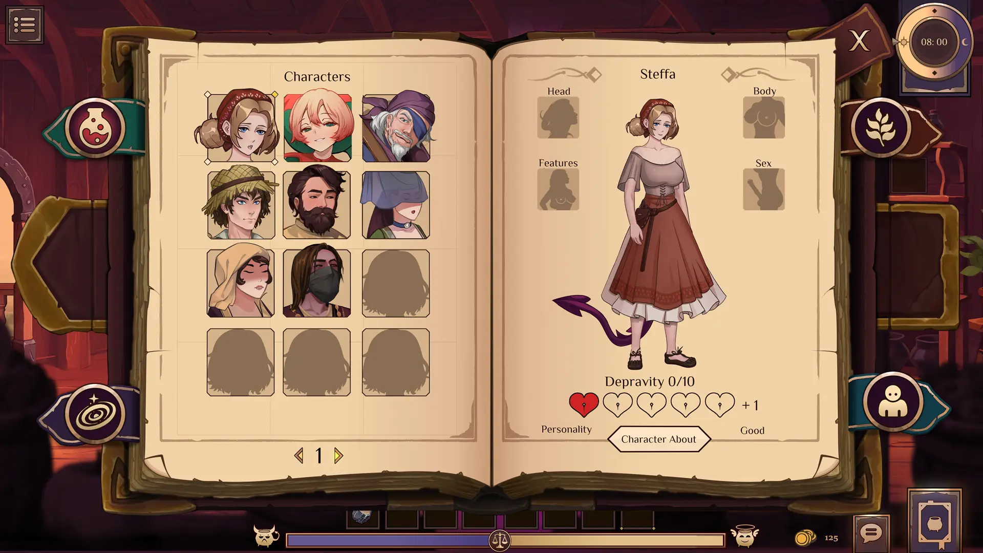Witch Potions – Craft of Lust gameplay screenshot 2 (Ren'Py adult game) by W – free download