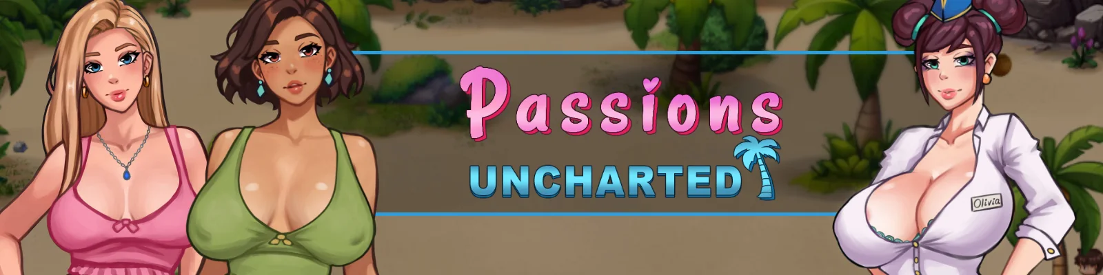 Passions Uncharted cover 0.11.0 – Ren'Py adult game by LustyPix free download