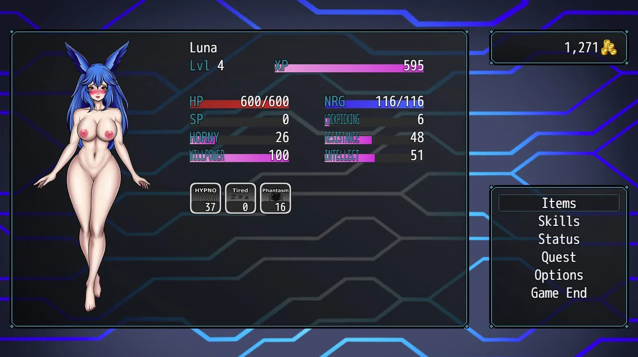 Spy Bunny Luna gameplay screenshot 2 (Ren'Py adult game) by Choyoru – free download