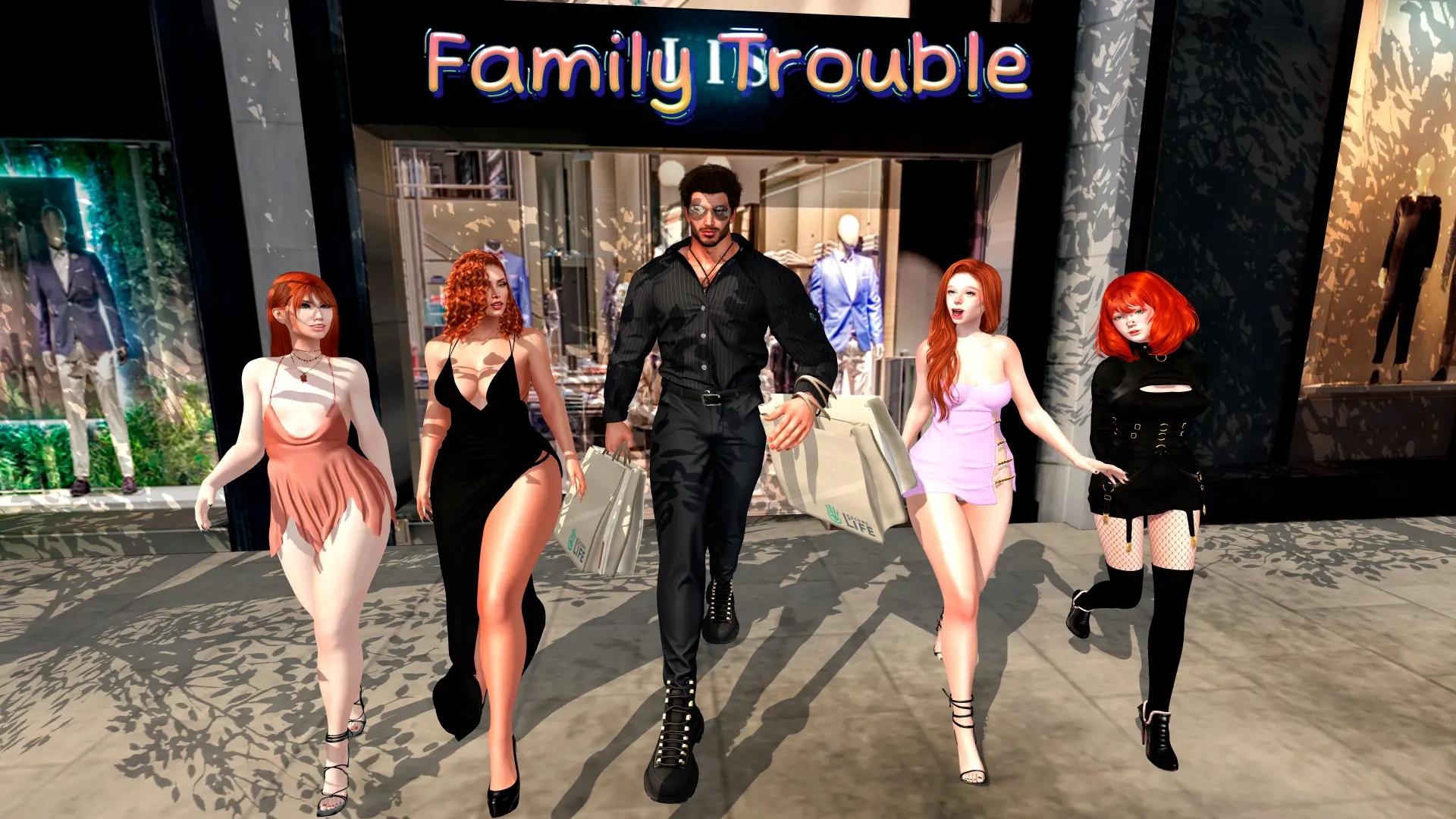 Family Trouble cover 0.9.92 – Ren'Py adult game by Goth Girl Games free download