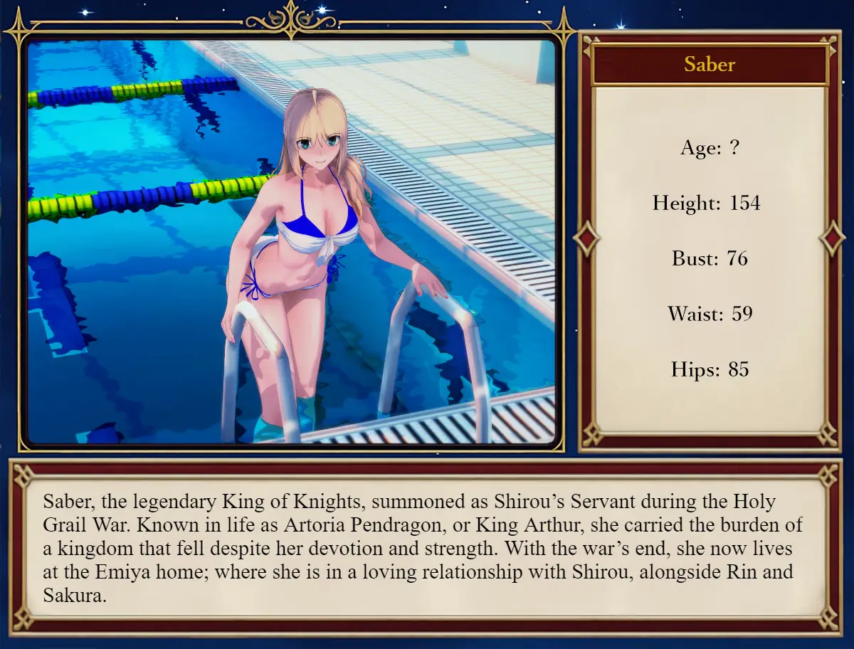 Fate/Stray Night gameplay screenshot 4 (Ren'Py adult game) by Kuddepudde – free download