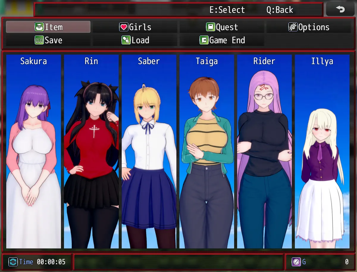 Fate/Stray Night gameplay screenshot 7 (Ren'Py adult game) by Kuddepudde – free download