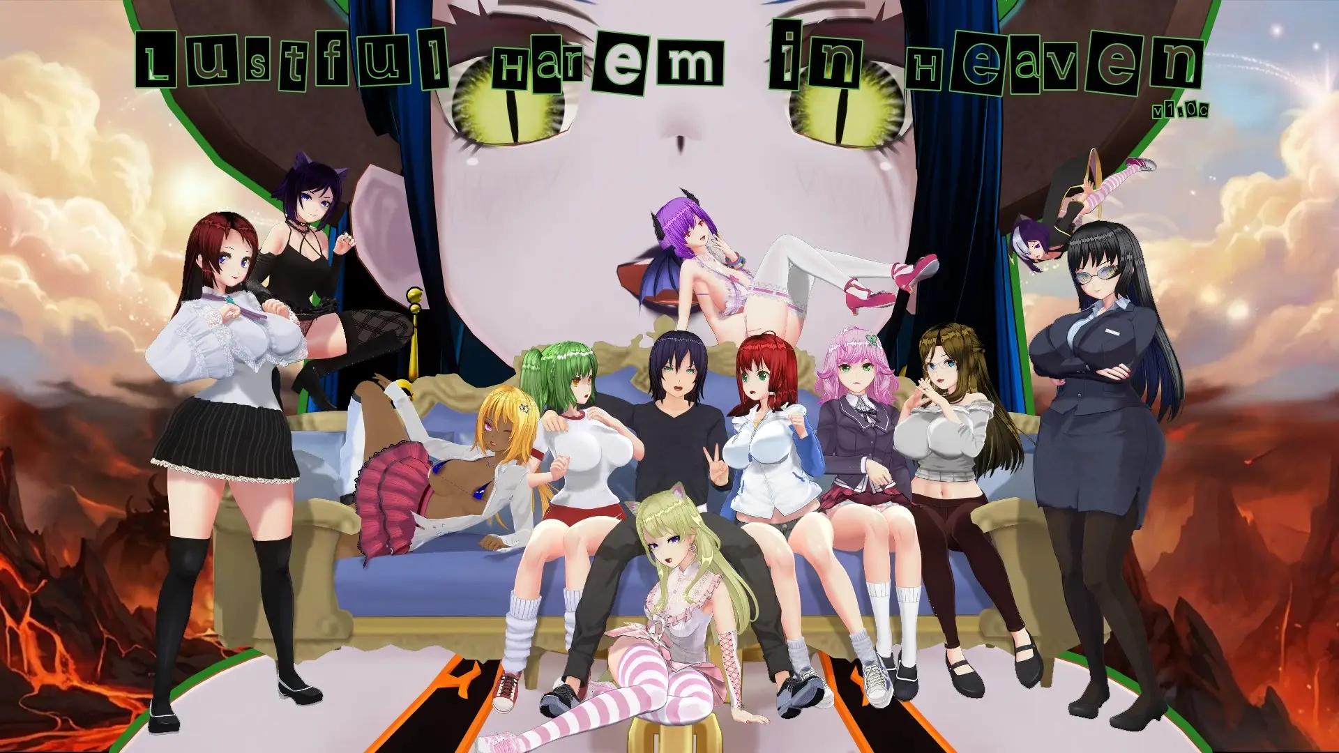 Lustful Harem in Heaven cover 1.5 – Ren'Py adult game by Sedhaild free download