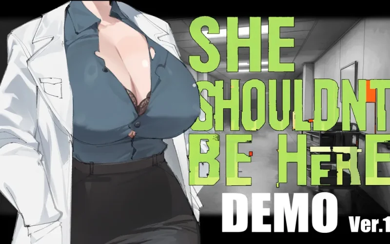 SHE SHOULDN’T BE HERE cover Demo 0.3.0 – Ren'Py adult game by NEKOUJI STUDIO free download