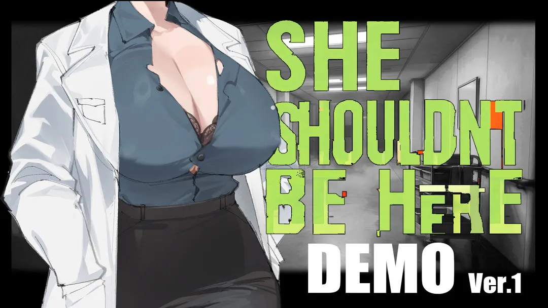 SHE SHOULDN’T BE HERE cover Demo 0.3.0 – Ren'Py adult game by NEKOUJI STUDIO free download