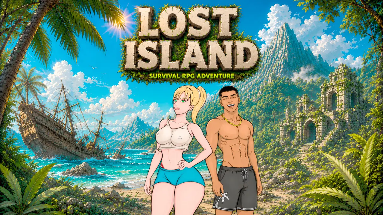 Lost Island cover Demo – Ren'Py adult game by cocytus free download