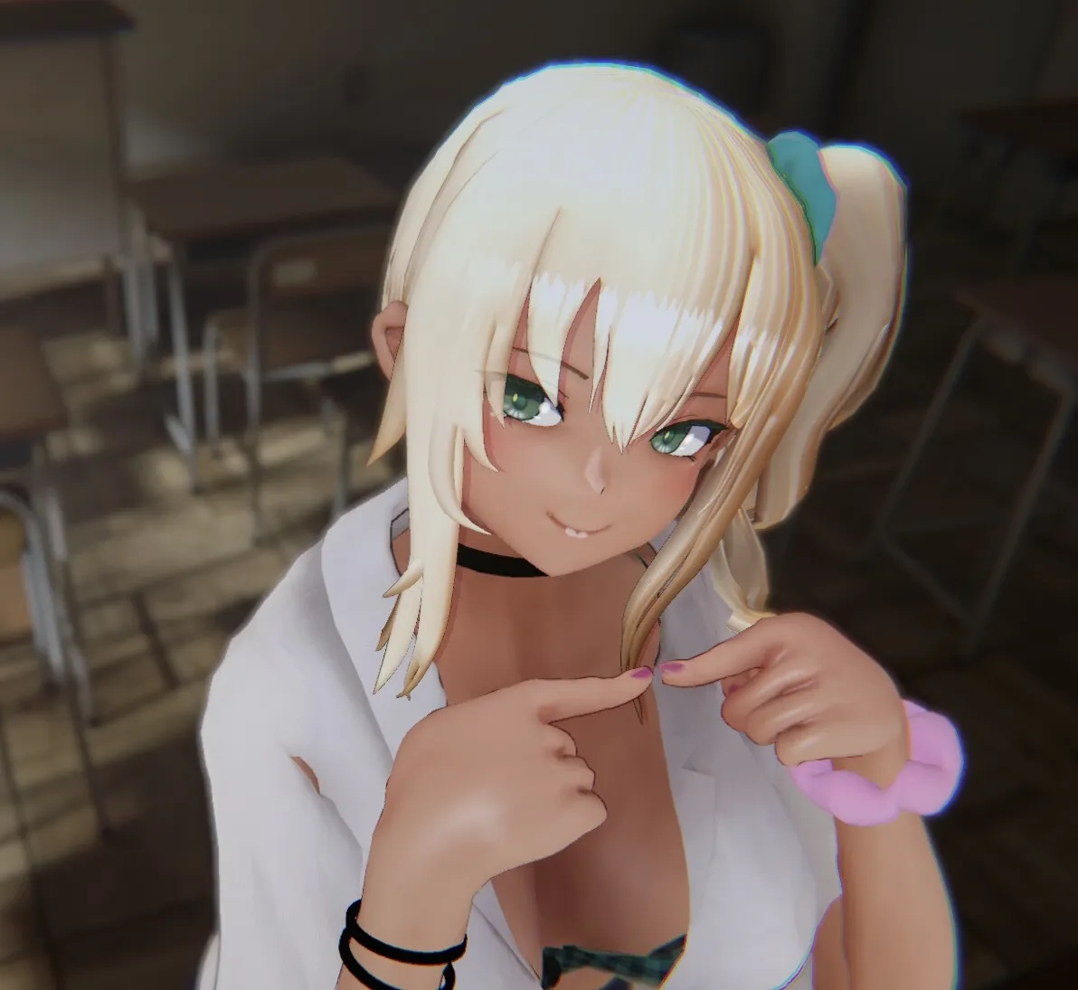 Complicated Natsuki and 3D Lewd Touching gameplay screenshot 11 (Ren'Py adult game) by chichibuturi – free download