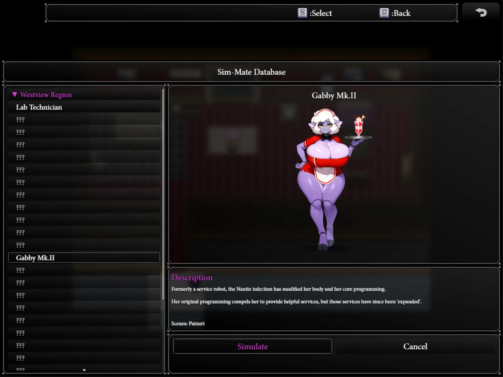 Hell-Strain gameplay screenshot 6 (Ren'Py adult game) by Finchly Games – free download