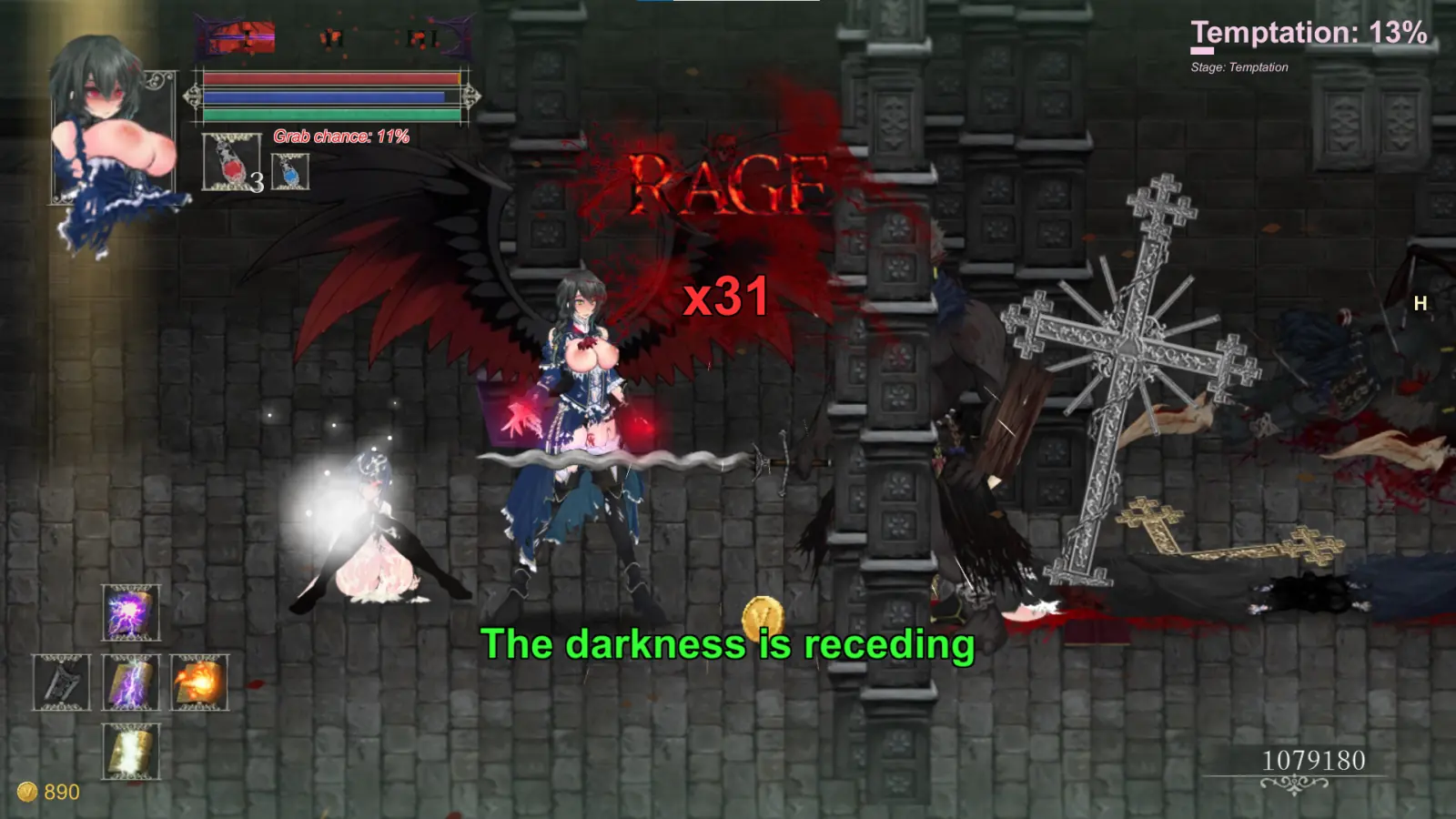 Night of Revenge “HELLGATE: Descent Into Darkness” gameplay screenshot 3 (Ren'Py adult game) by NoXeKeeper – free download