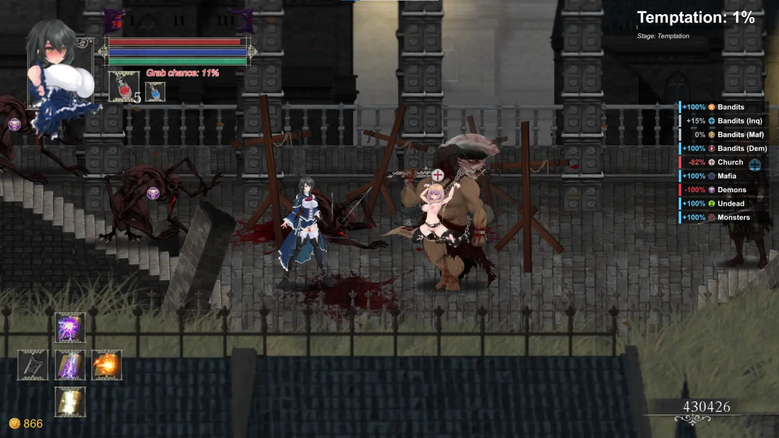 Night of Revenge “HELLGATE: Descent Into Darkness” gameplay screenshot 5 (Ren'Py adult game) by NoXeKeeper – free download