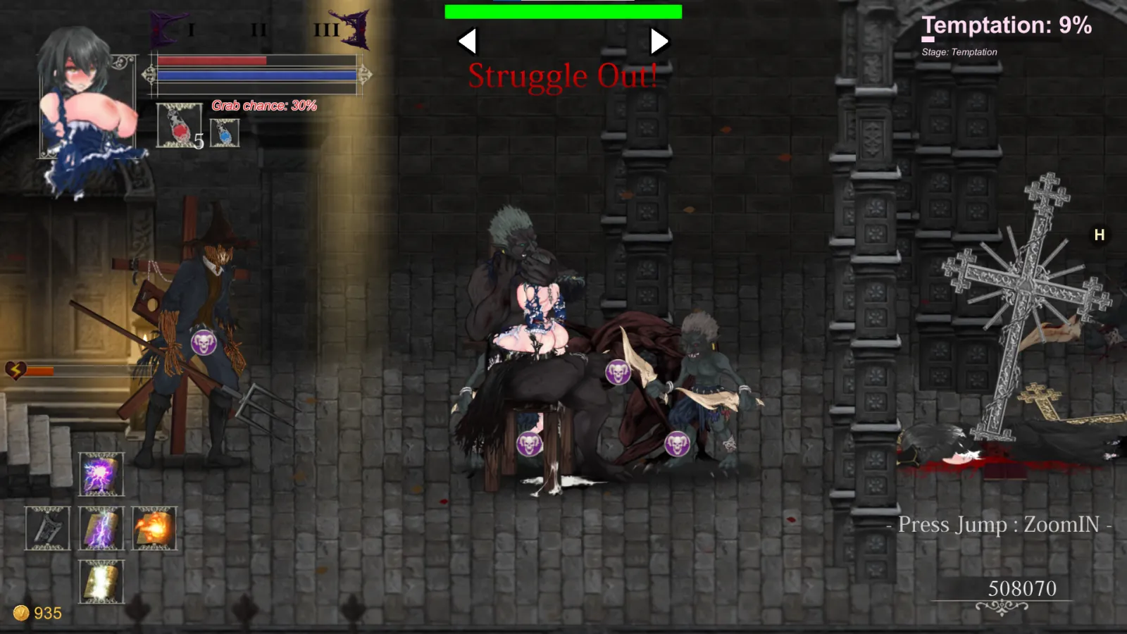 Night of Revenge “HELLGATE: Descent Into Darkness” gameplay screenshot 8 (Ren'Py adult game) by NoXeKeeper – free download