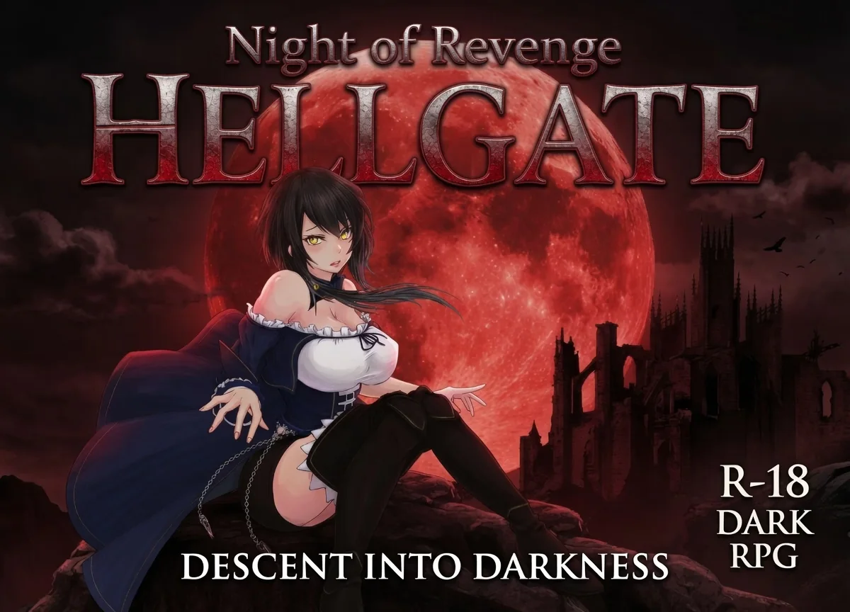 Night of Revenge “HELLGATE: Descent Into Darkness” cover HellGate 1.2.6 + (Game 1.0.7) – Ren'Py adult game by NoXeKeeper free download