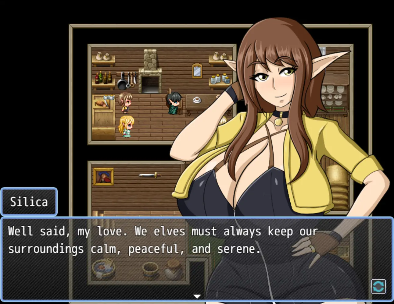 Whispers of the Dark Elf 2 gameplay screenshot 5 (Ren'Py adult game) by Darthz – free download