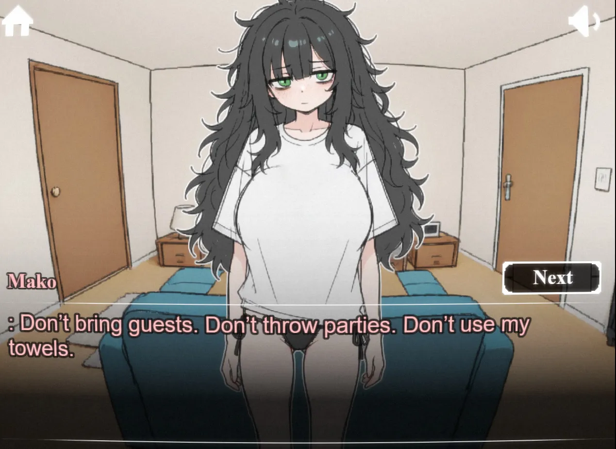 My Femcel Roomie gameplay screenshot 3 (Others adult game) by Netherwing Games – free download