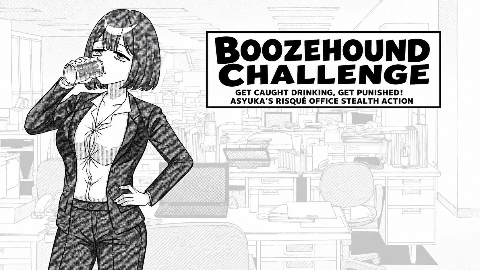 Boozehound Challenge cover Final – Ren'Py adult game by Shirokuro Cream free download