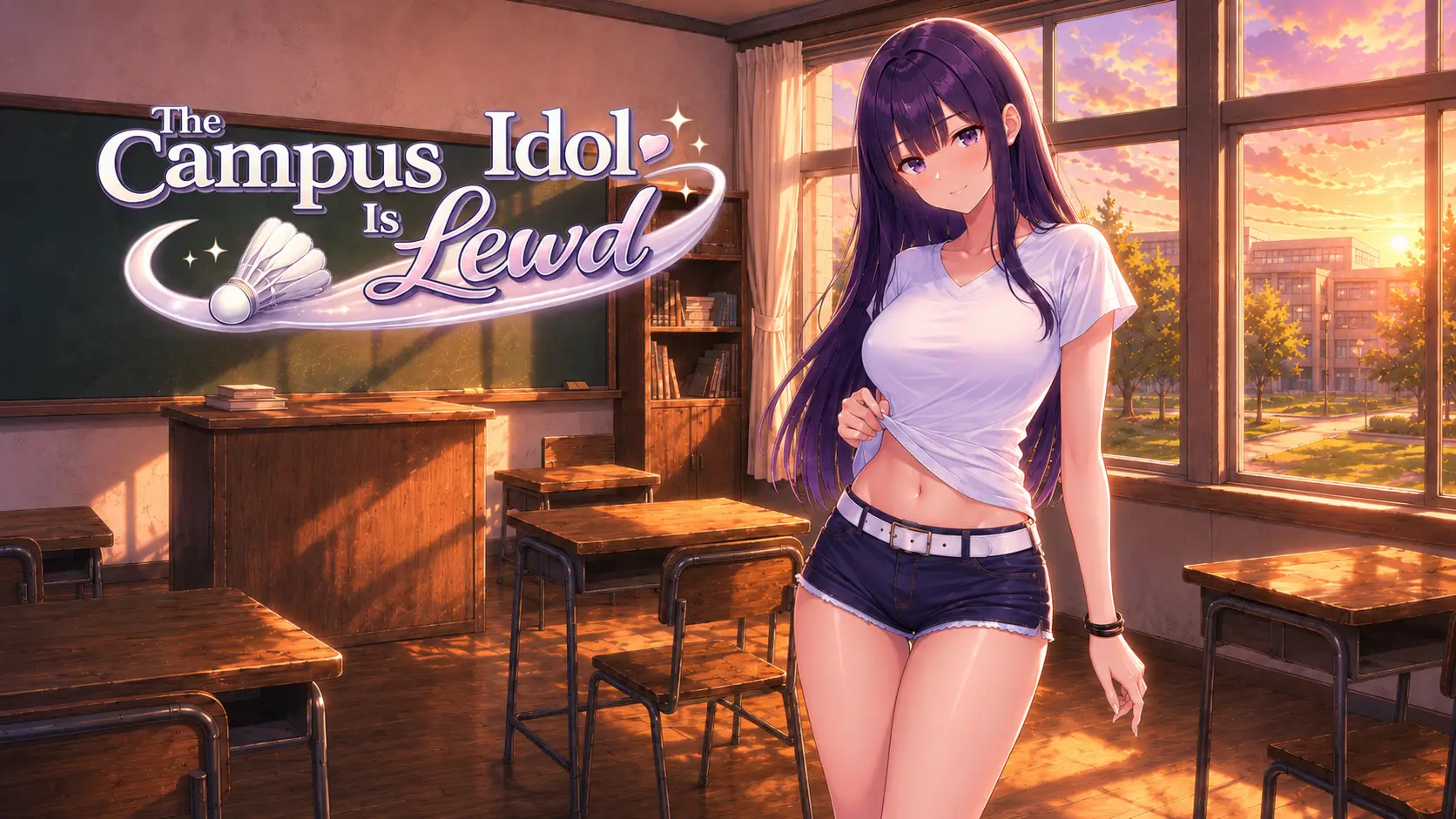 The Campus Idol Is Lewd cover 0.4.1 – Ren'Py adult game by Vinreverie free download