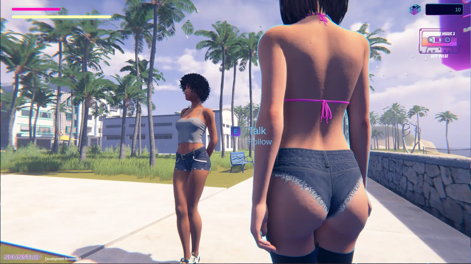 Neon Strip gameplay screenshot 2 (Ren'Py adult game) by F18 Studios – free download