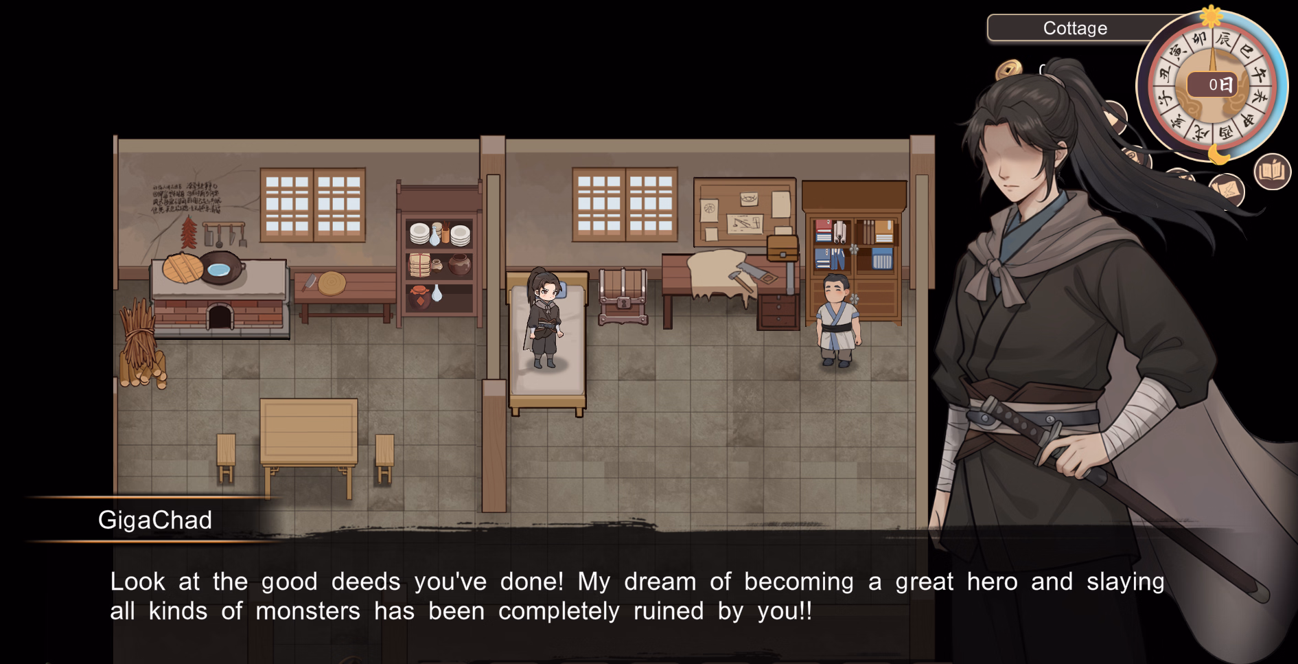 Rhapsody of the Great Swordsman gameplay screenshot 4 (Ren'Py adult game) by Turtle game – free download