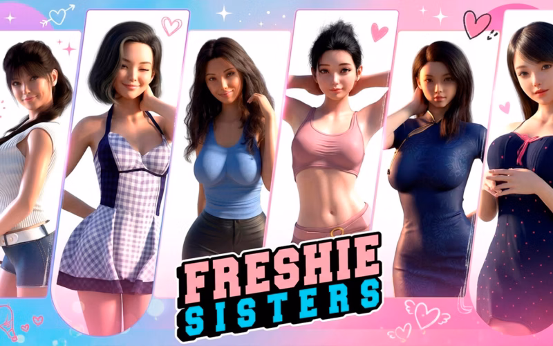 FRESHIE SISTERS cover Final – Ren'Py adult game by Bimbo Sisters Games free download