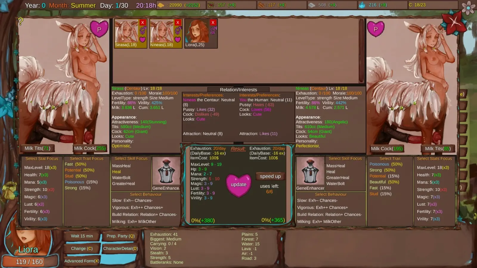 Portals of Phereon gameplay screenshot 2 (Ren'Py adult game) by Syvaron – free download