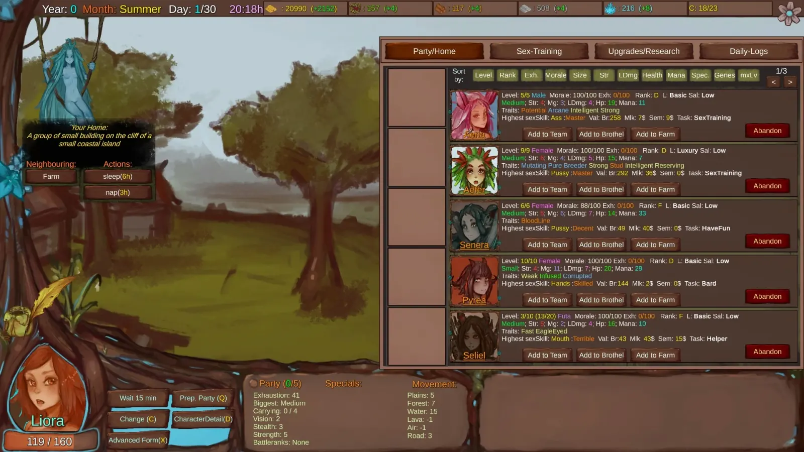 Portals of Phereon gameplay screenshot 5 (Ren'Py adult game) by Syvaron – free download